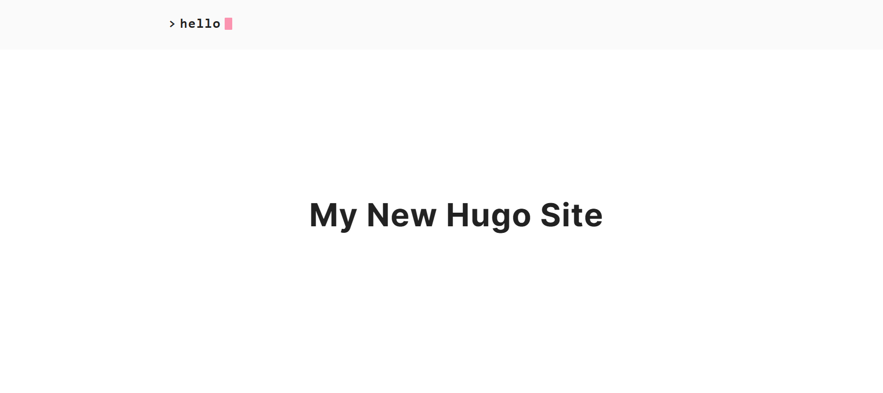 My New Hugo Site web page