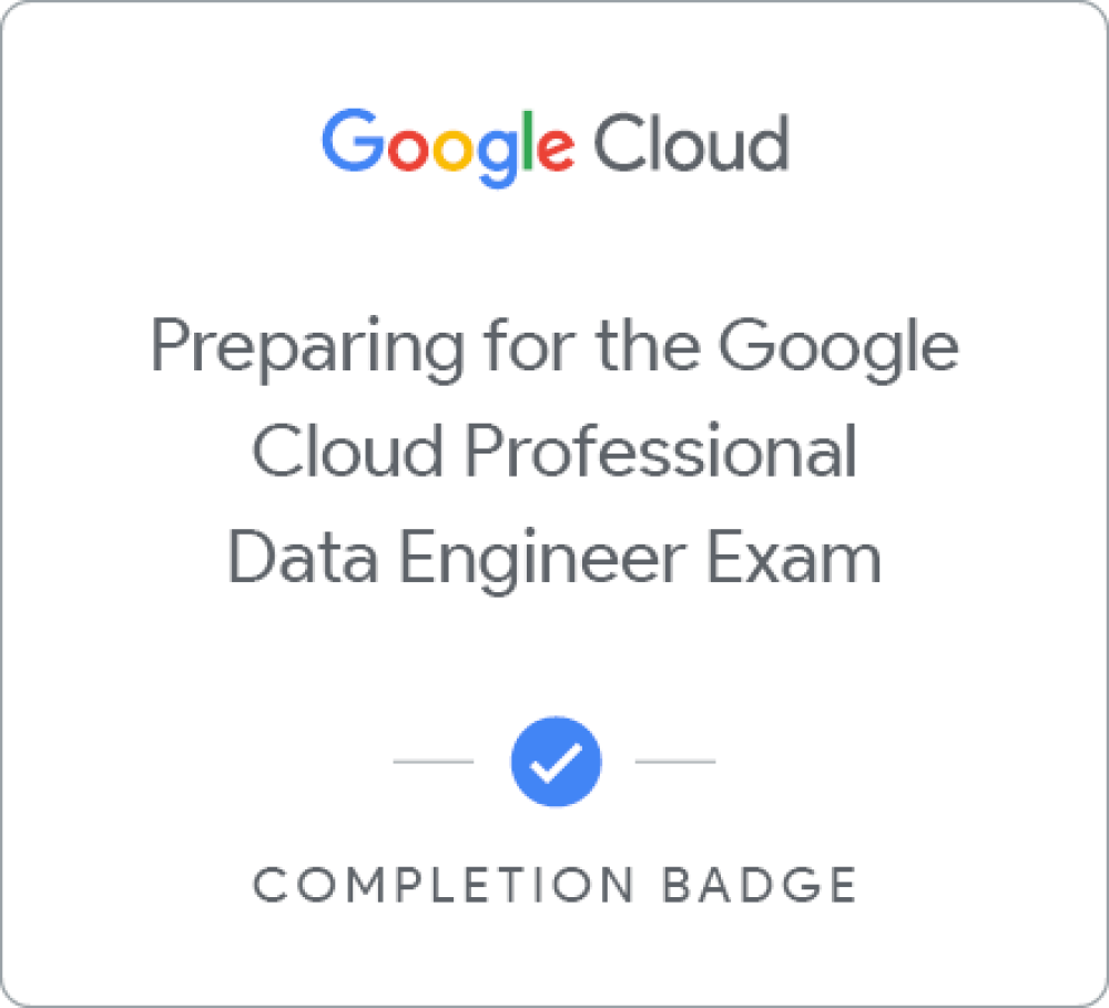 Badge untuk Preparing for your Professional Data Engineer Journey