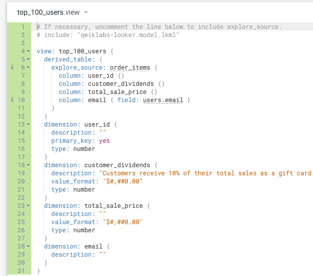 Top 100 users view page