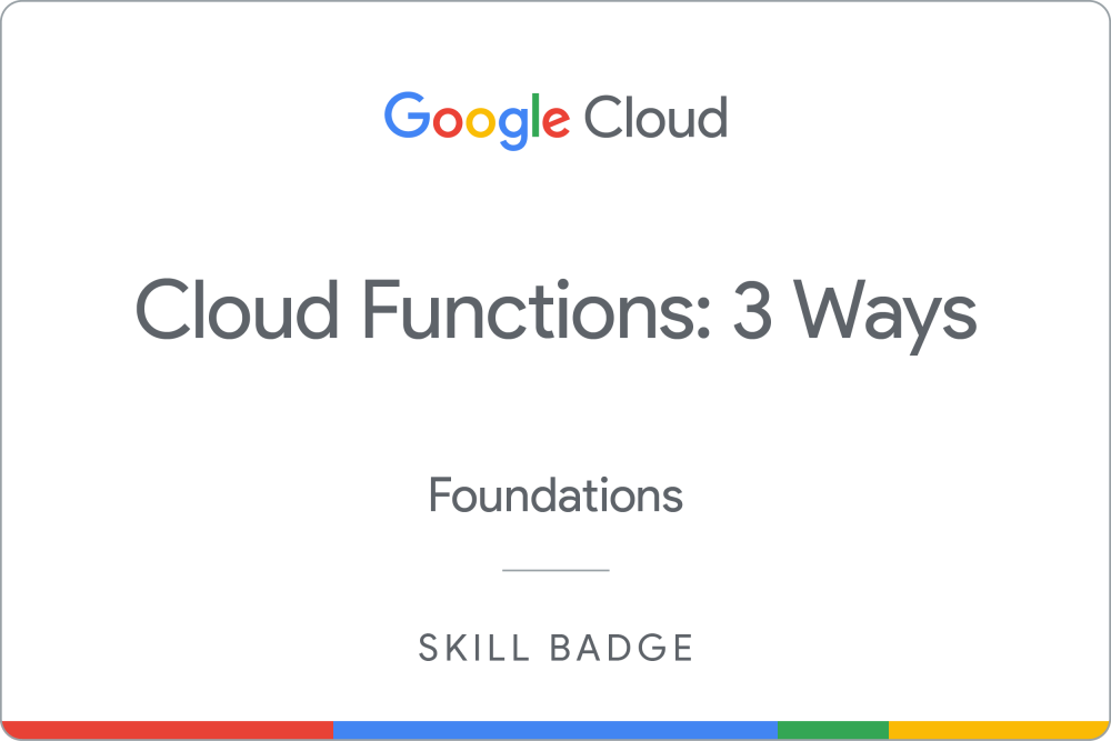 Cloud Functions: 3 Ways のバッジ