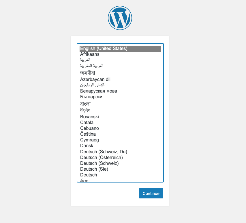WordPress site installer