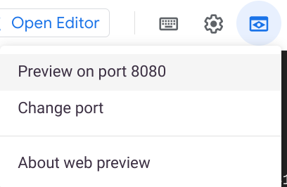 Preview on port 8080 option