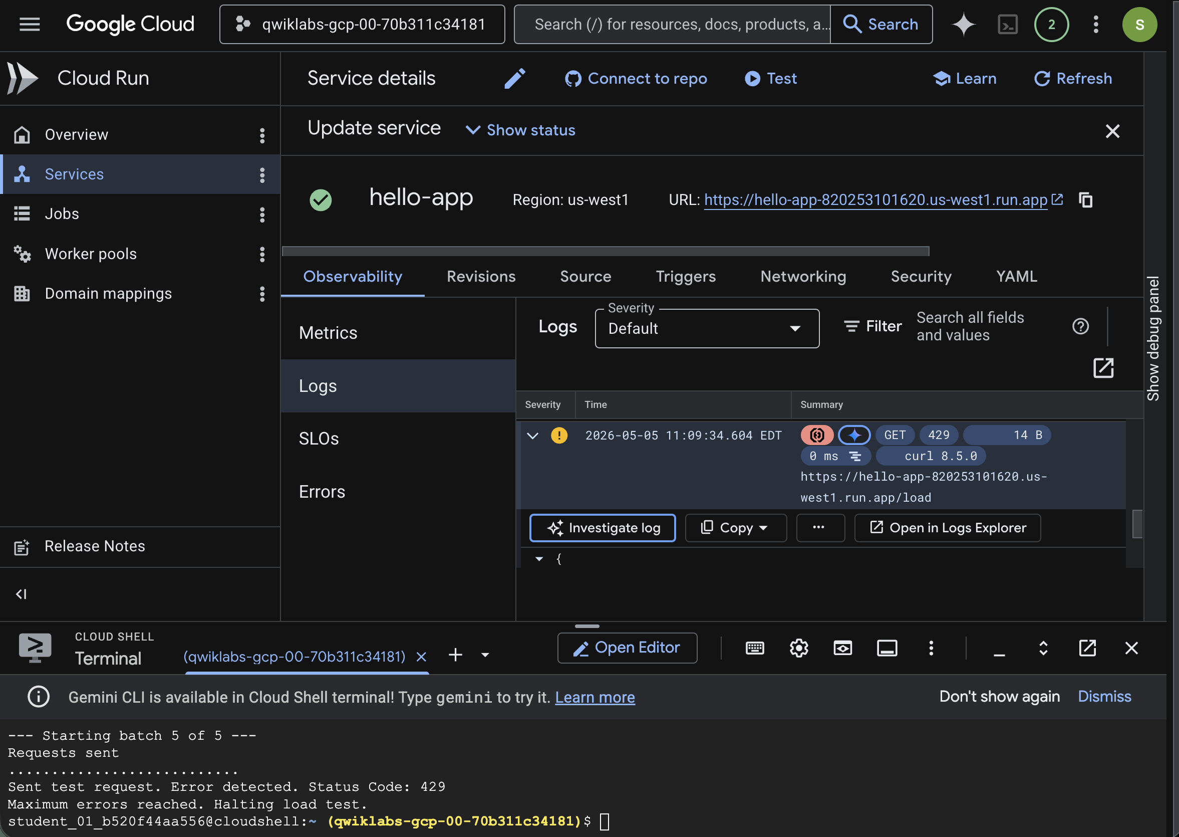 Investigate and Diagnose Issues with Gemini Cloud Assist | Google Skills