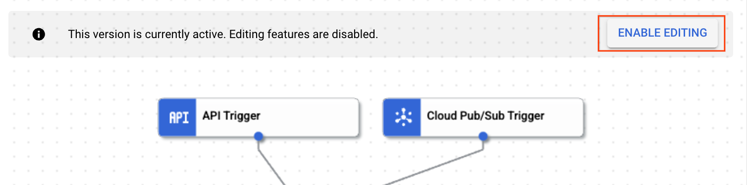 Enable editing button selected