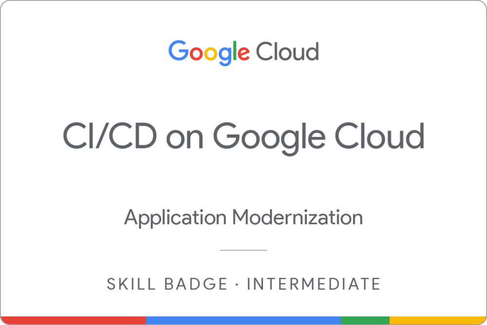 Badge für Implement CI/CD Pipelines on Google Cloud