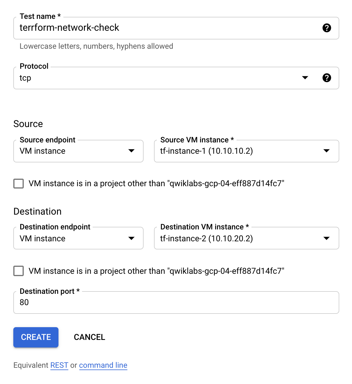 Página de configurações