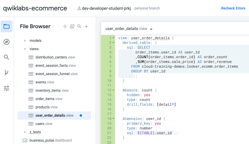 Code for the user_order_details.view file