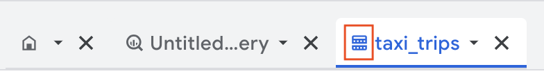 The partitioned table icon