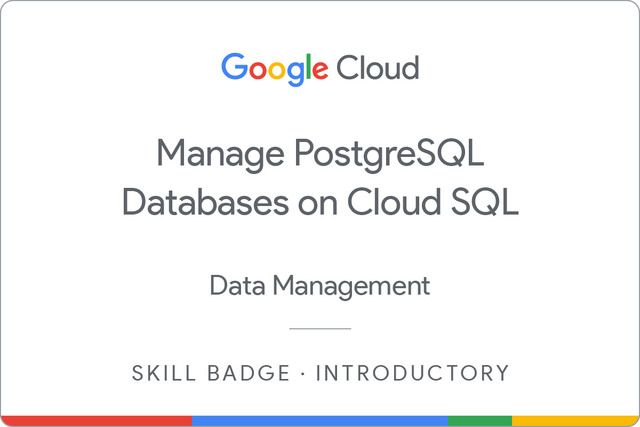 Badge for Manage PostgreSQL Databases on Cloud SQL
