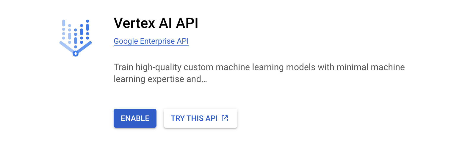 Enable Vertex AI API