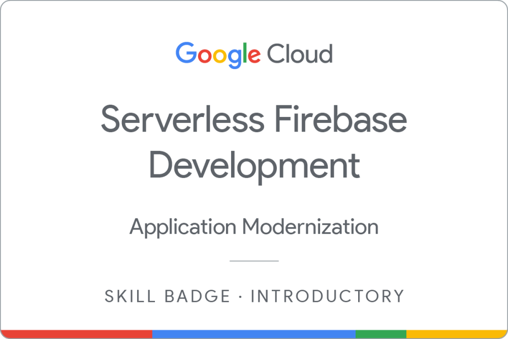 Badge per Develop Serverless Apps with Firebase