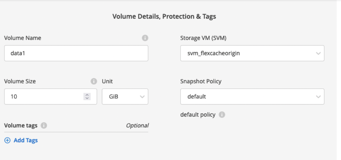 Volume details