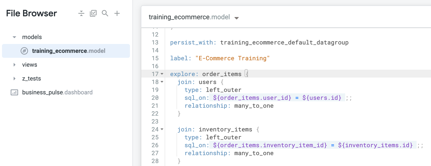 training_ecommerce.model page