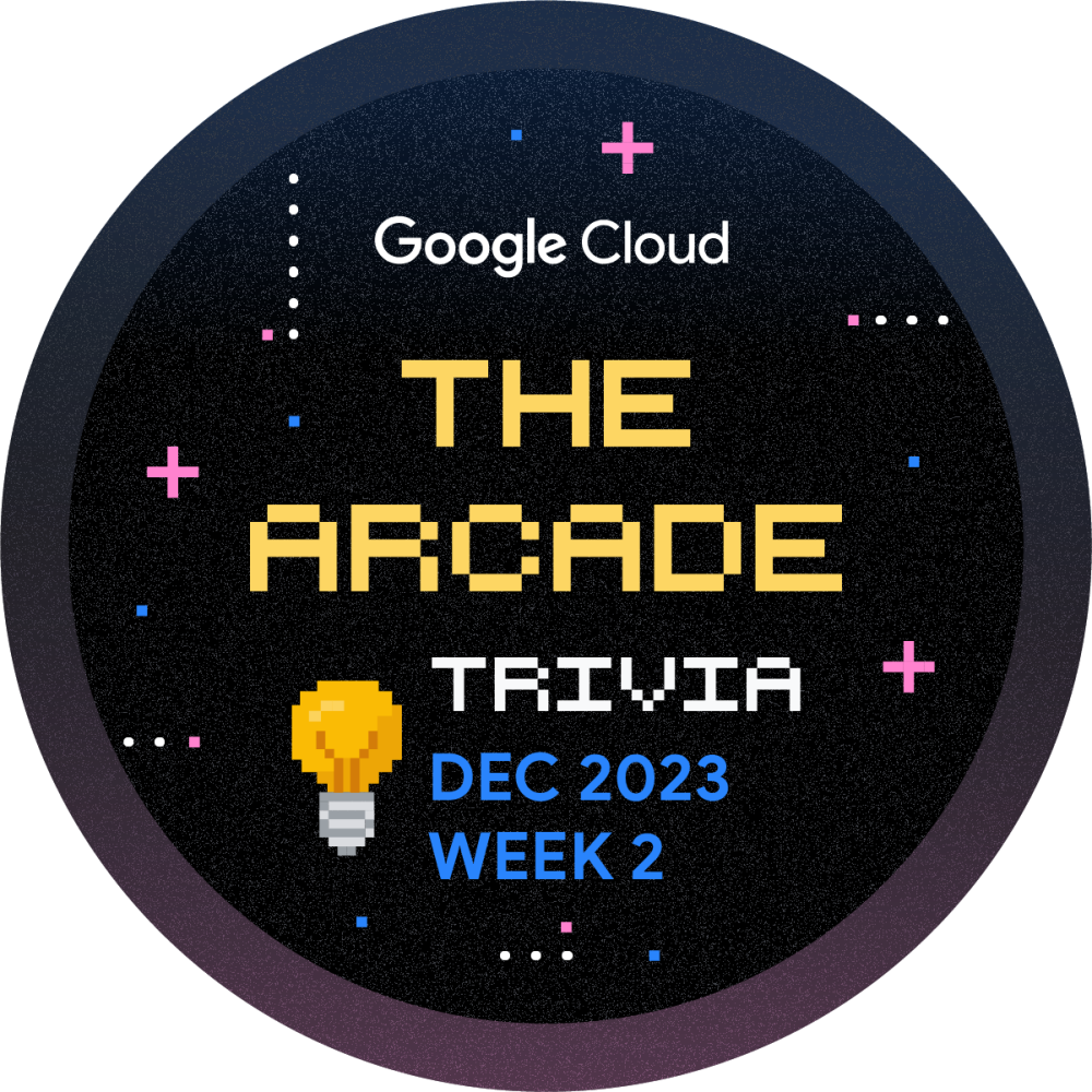 Badge untuk Qwiklabs Trivia December 2023 Week 2