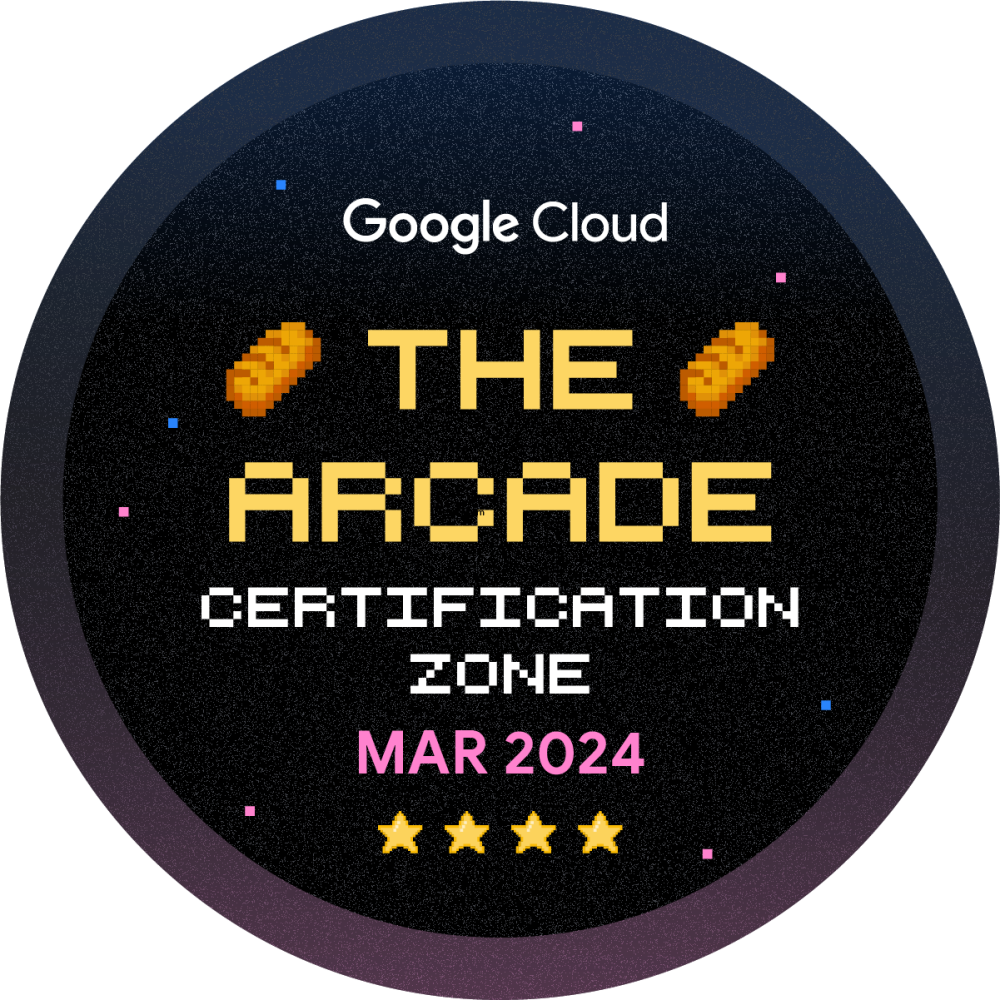 Badge für The Arcade Certification Zone March 2024
