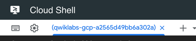 The project tab in Cloud Shell