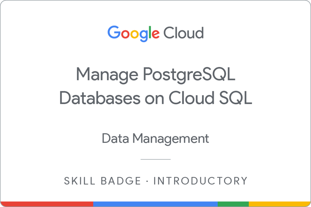 Insignia de Create and Manage Cloud SQL for PostgreSQL Instances