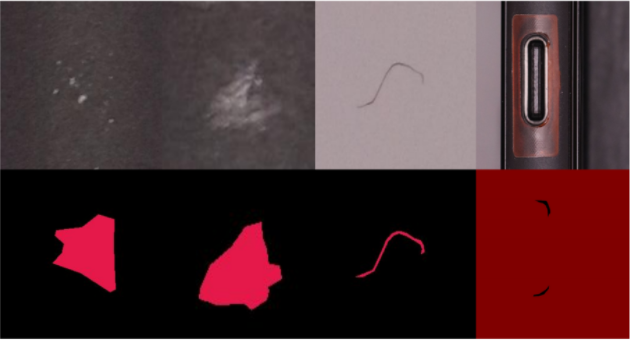 Collage of sample defects