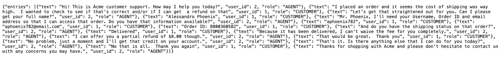JSON Example