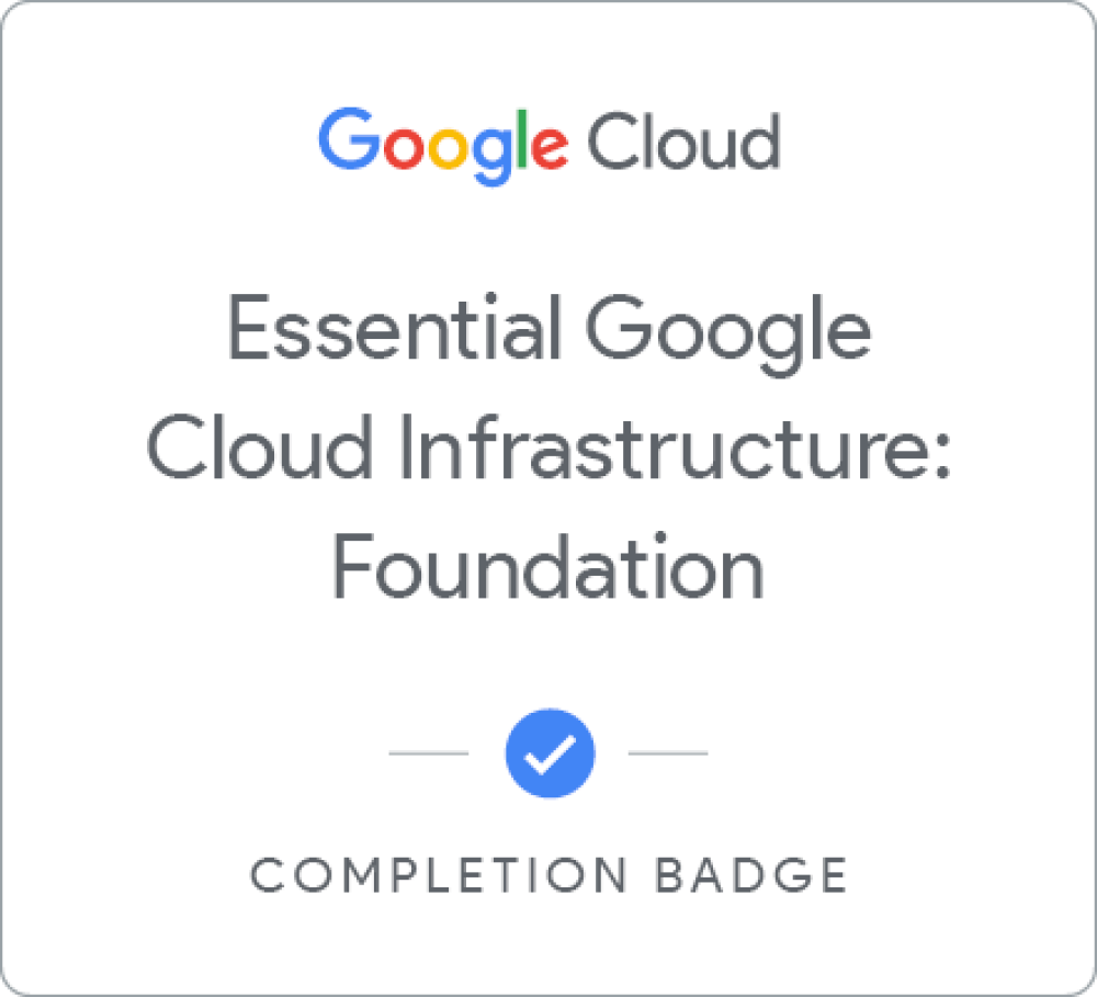 Selo para Essential Cloud Infrastructure: Foundation - Português Brasileiro