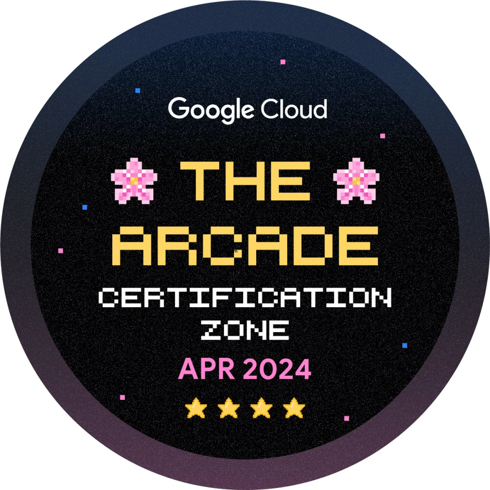 Badge for The Arcade Certification Zone April 2024