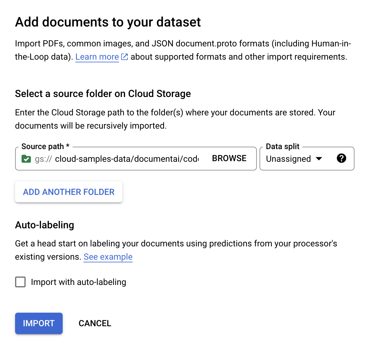 Import data