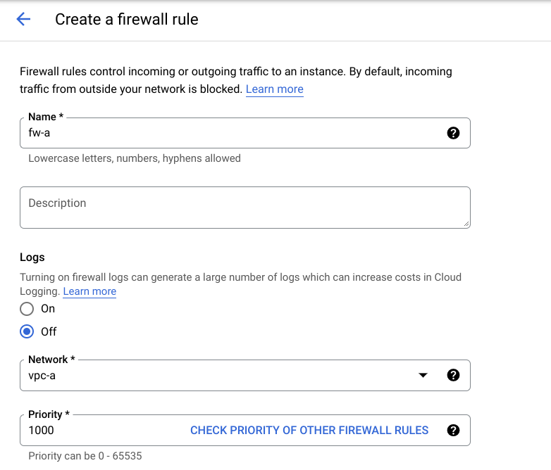 Firewall Rule Creation