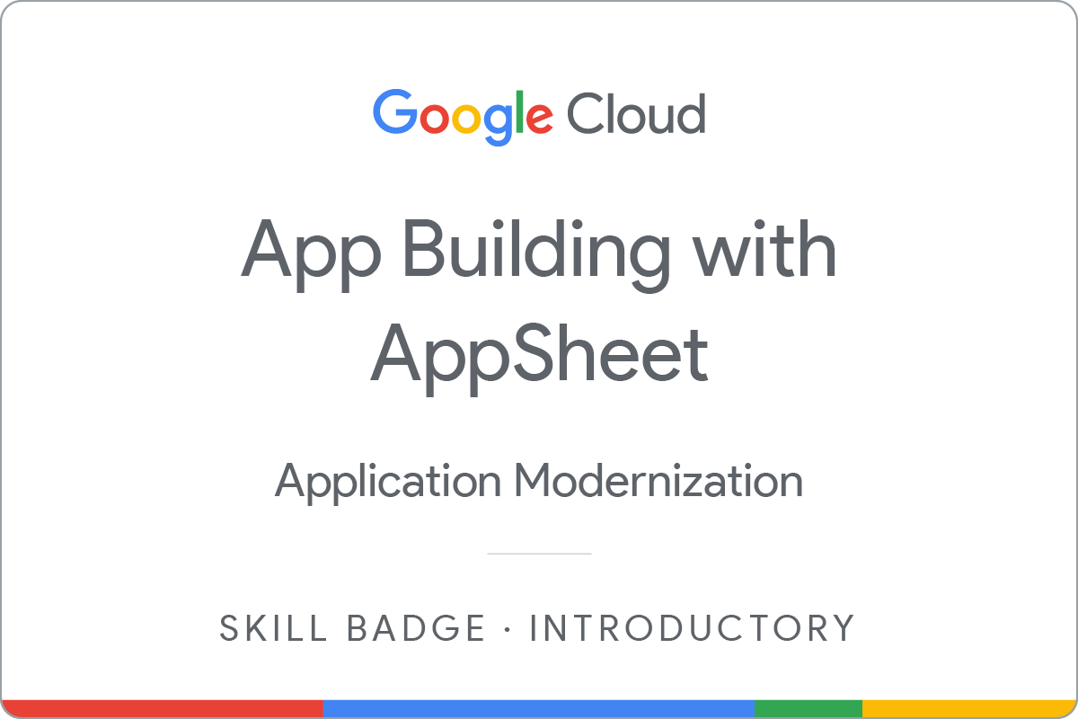 App Building with AppSheet Skill Badge